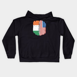 Proud Irish American Heritage // Ireland and USA Flags Kids Hoodie